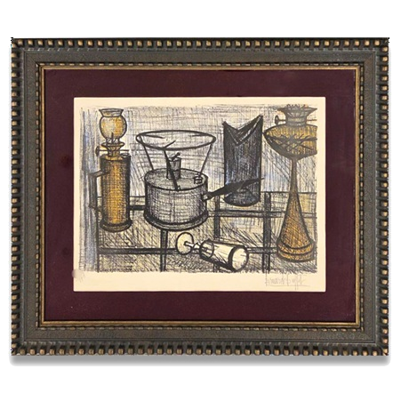 石油ランプのある風景